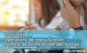 DSCG UE4 Opérations de restructuration : nombre de points et liste des thèmes