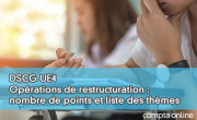 DSCG UE4 Oprations de restructuration : nombre de points et liste des thmes