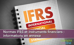 Normes IFRS et instruments financiers : informations en annexe