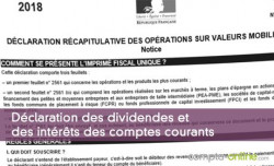 Dclaration des dividendes et des intrts des comptes courants