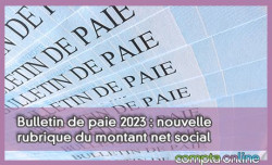 Bulletin de paie 2023 : nouvelle rubrique du montant net social