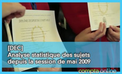 DEC : analyse statistique des sujets depuis la session de mai 2009