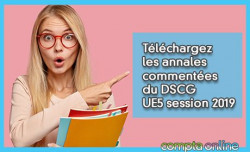 Téléchargez les annales commentées du DSCG UE5 session 2019