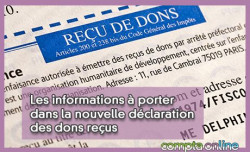 Les informations  porter dans la nouvelle dclaration des dons reus