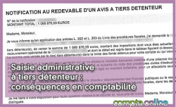 Saisie administrative  tiers dtenteur : consquences en comptabilit