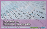 Le modle de bulletin de paie simplifi