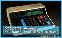 DCG, DSCG : exemples pour traiter un sujet sans calculatrice