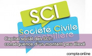 Capital social des SCI : consquence d'un montant peu lev