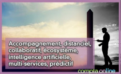 Accompagnement, distanciel, collaboratif, cosystme, intelligence artificielle, multi-services, prdictif