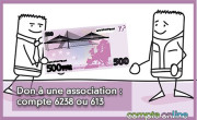 Don  une association : compte 6238 ou 613