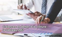 Crances et dettes  la clture : le tableau 2057