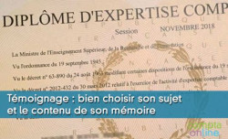 Tmoignage : bien choisir son sujet et le contenu de son mmoire