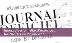 Interprofessionnalité d'exercice : les décrets du 29 juin 2016