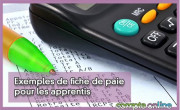 Exemples de fiche de paie pour les apprentis