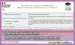 Dclarer les intrts des avances en compte courant