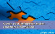 Option pour l'intgration fiscale : conditions et formalisme