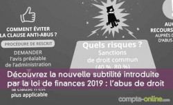 Dcouvrez la nouvelle subtilit introduite par la loi de finances 2019 :abus de droit