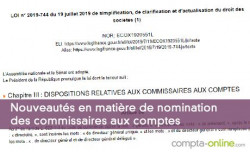 Nouveauts en matire de nomination des commissaires aux comptes