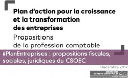 #PlanEntreprises : propositions fiscales, sociales, juridiques du CSOEC