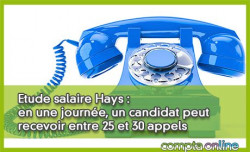 Etude salaire Hays : en une journe, un candidat peut recevoir entre 25 et 30 appels