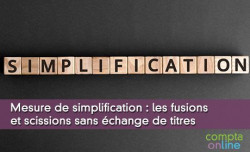 Mesure de simplification : les fusions et scissions sans change de titres
