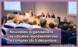 Nouvelles organisations syndicales reprsentatives  compter du 5 dcembre