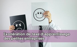 Exonration de taxe d'apprentissage des petites entreprises