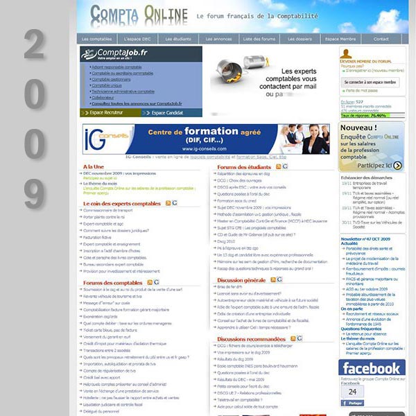 Compta Online en 2009