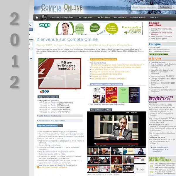 Compta Online en 2012