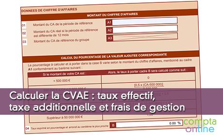 Calculer la CVAE : taux effectif, taxe additionnelle et frais de gestion