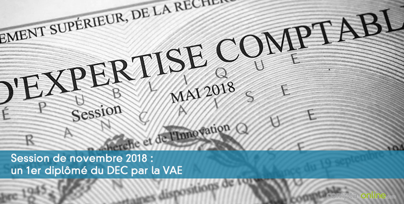 Session de novembre 2018 : un 1er diplômé du DEC par la VAE
