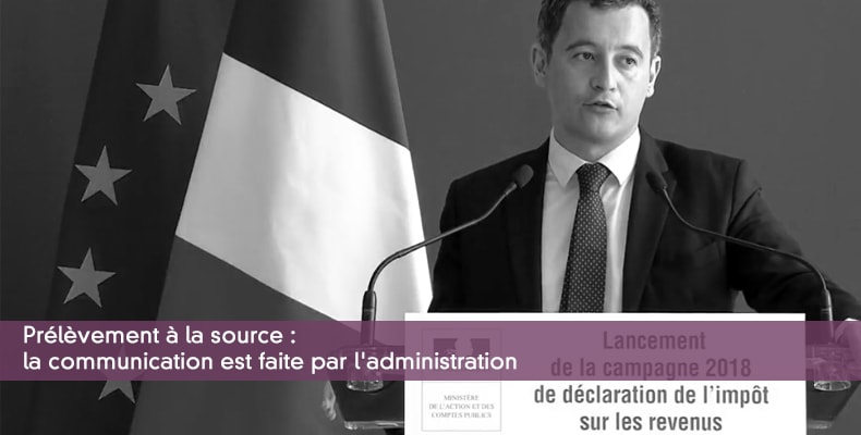 Prélèvement à la source : la communication est faite par l'administration