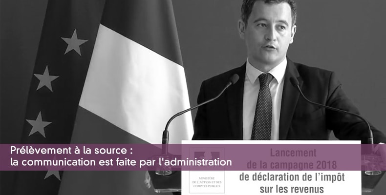 Prlvement  la source : la communication est faite par l'administration