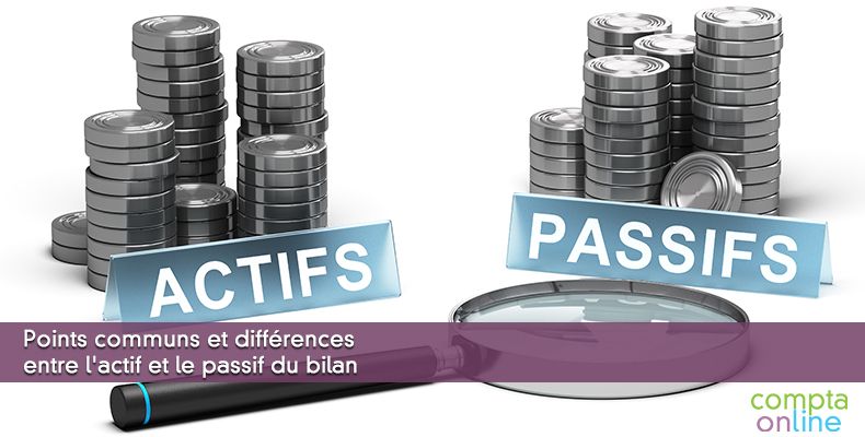 Points communs et différences entre l'actif et le passif du bilan