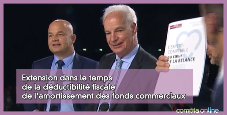 Extension dans le temps de la déductibilité fiscale de l'amortissement des fonds commerciaux