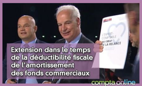 Extension dans le temps de la dductibilit fiscale de l'amortissement des fonds commerciaux