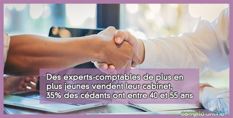 Des experts-comptables de plus en plus jeunes vendent leur cabinet, 35% des cdants ont entre 40 et 55 ans