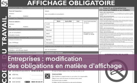 Entreprises : modification des obligations en matière d'affichage