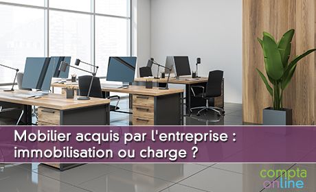 Mobilier acquis par l'entreprise : immobilisation ou charge ?