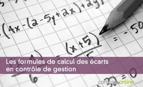 Les formules de calcul des écarts en contrôle de gestion