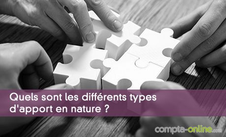 Quels sont les différents types d'apport en nature ?