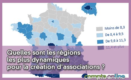 Quelles sont les rgions les plus dynamiques pour la cration d'associations ?