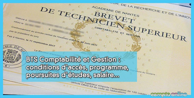 BTS Comptabilité et Gestion