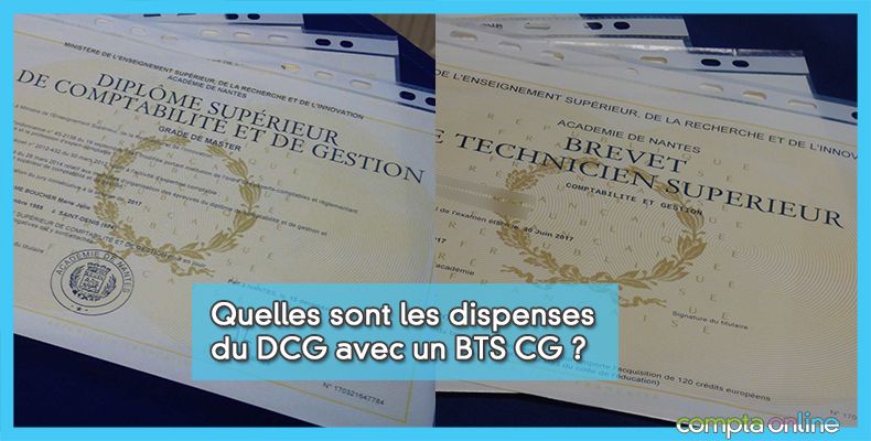 Dispenses DCG avec BTS CG