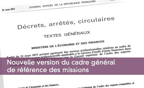 Nouvelle version du cadre général de référence des missions