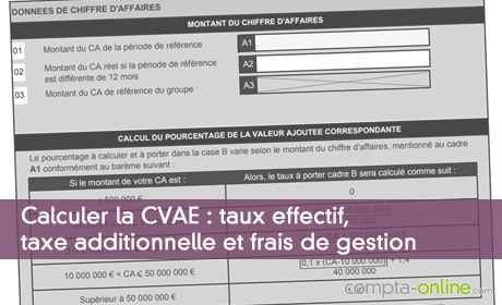 Calculer la CVAE : taux effectif, taxe additionnelle et frais de gestion