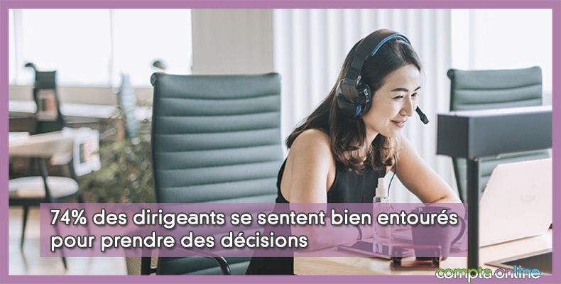 74% des dirigeants se sentent bien entourés pour prendre des décisions
