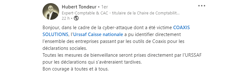 Ed's Coaxis Ransomware chez Coaxis et impact sur les experts-comptables
