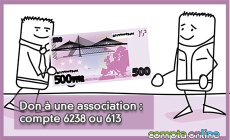 Don  une association : compte 6238 ou 613