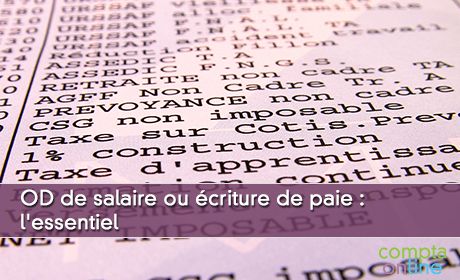 OD de salaire ou criture de paie : l'essentiel